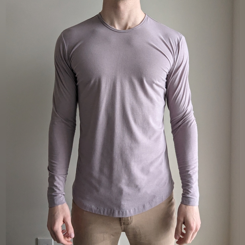 Men's Long Sleeve Shirt in Light Purple